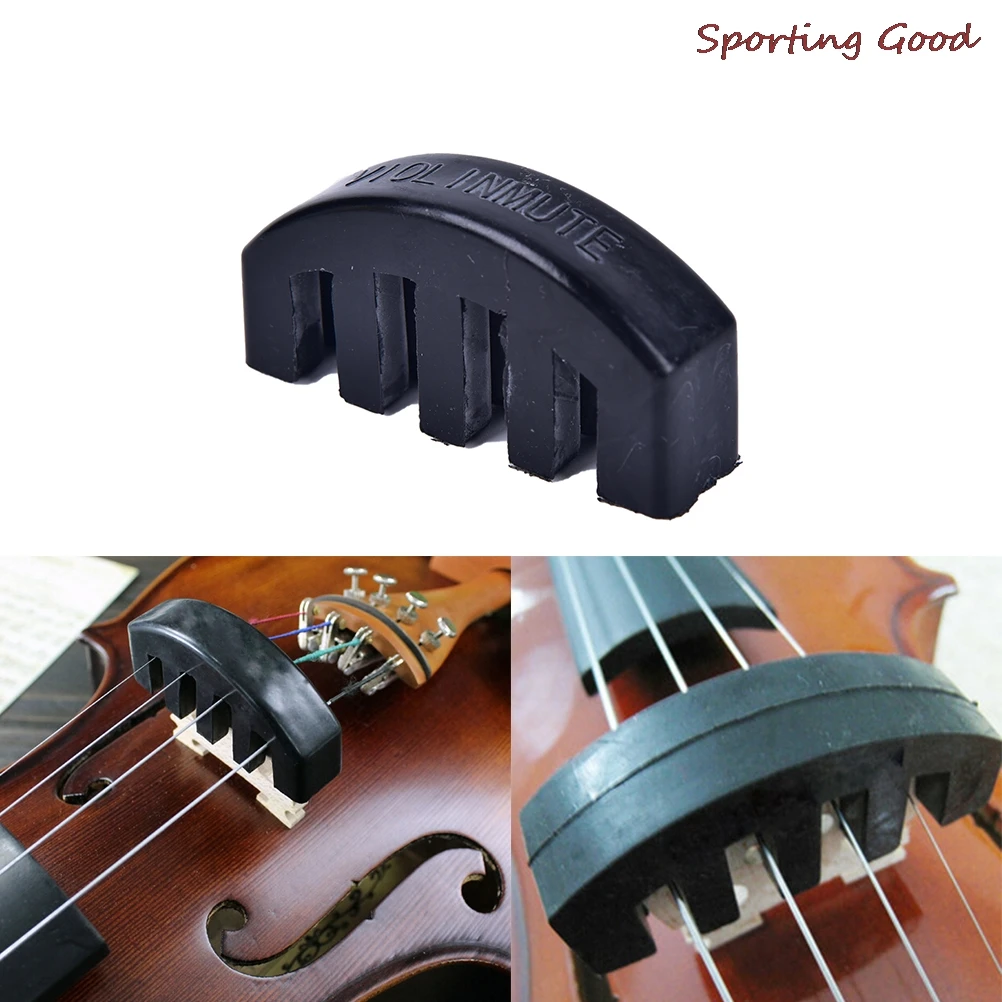 1PCS New Violin Practice Mute Heavy Black Rubber Violin Silencer Acoustic Electric