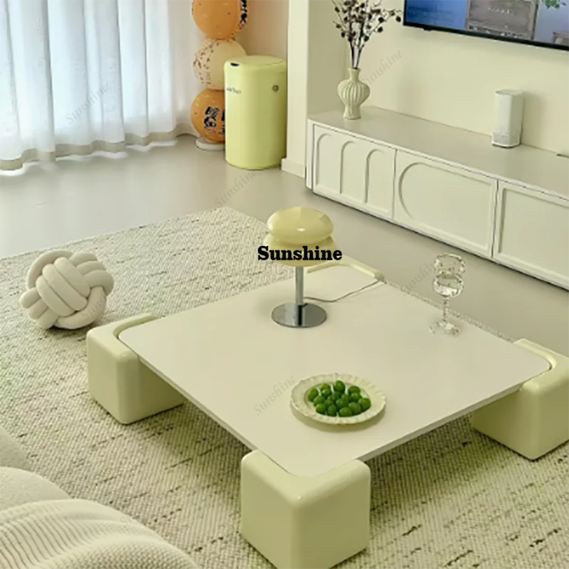 Luxury Square Coffee Table Modern Minimalist French Premium Coffee Table Bedroom Glamour Table Basse Pour Salon Home Furniture