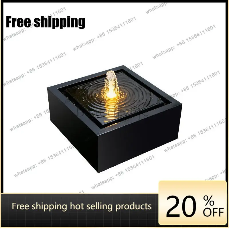 Villa balcony stainless steel finished fish pond outdoor courtyard circulating water ornament gushing spring