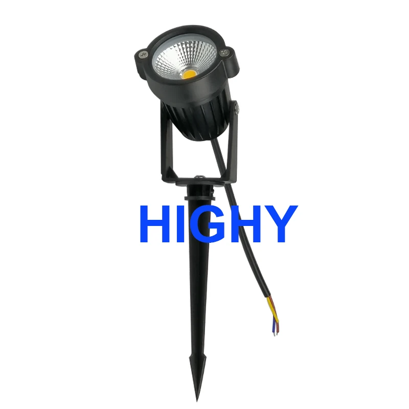 Luces LED impermeables para paisaje, focos para exteriores con puntas, lámparas para césped, paredes, árboles, banderas, 4/10 piezas, 5W, 220V