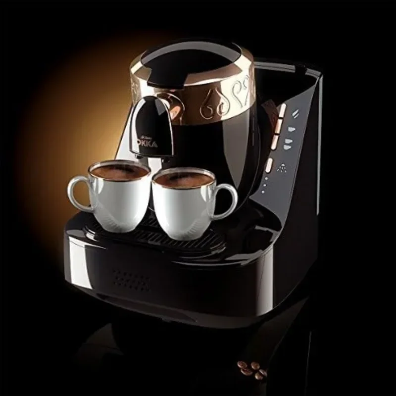 Máquina de café automática turca/griega Okka, EE. UU. 120 V UL, negro/cobre (oro)