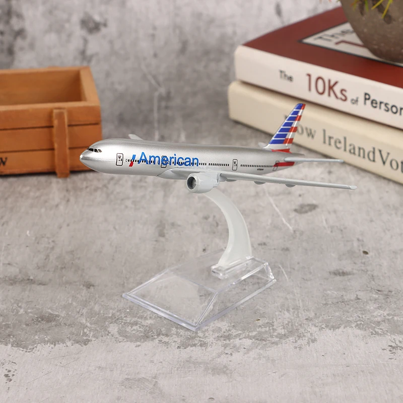 16CM Scale 1:400 Metal Airplane Replica American Boeing 777 Alloy Airplane Model Diecast Aircraft Aviation Collectibles Toy