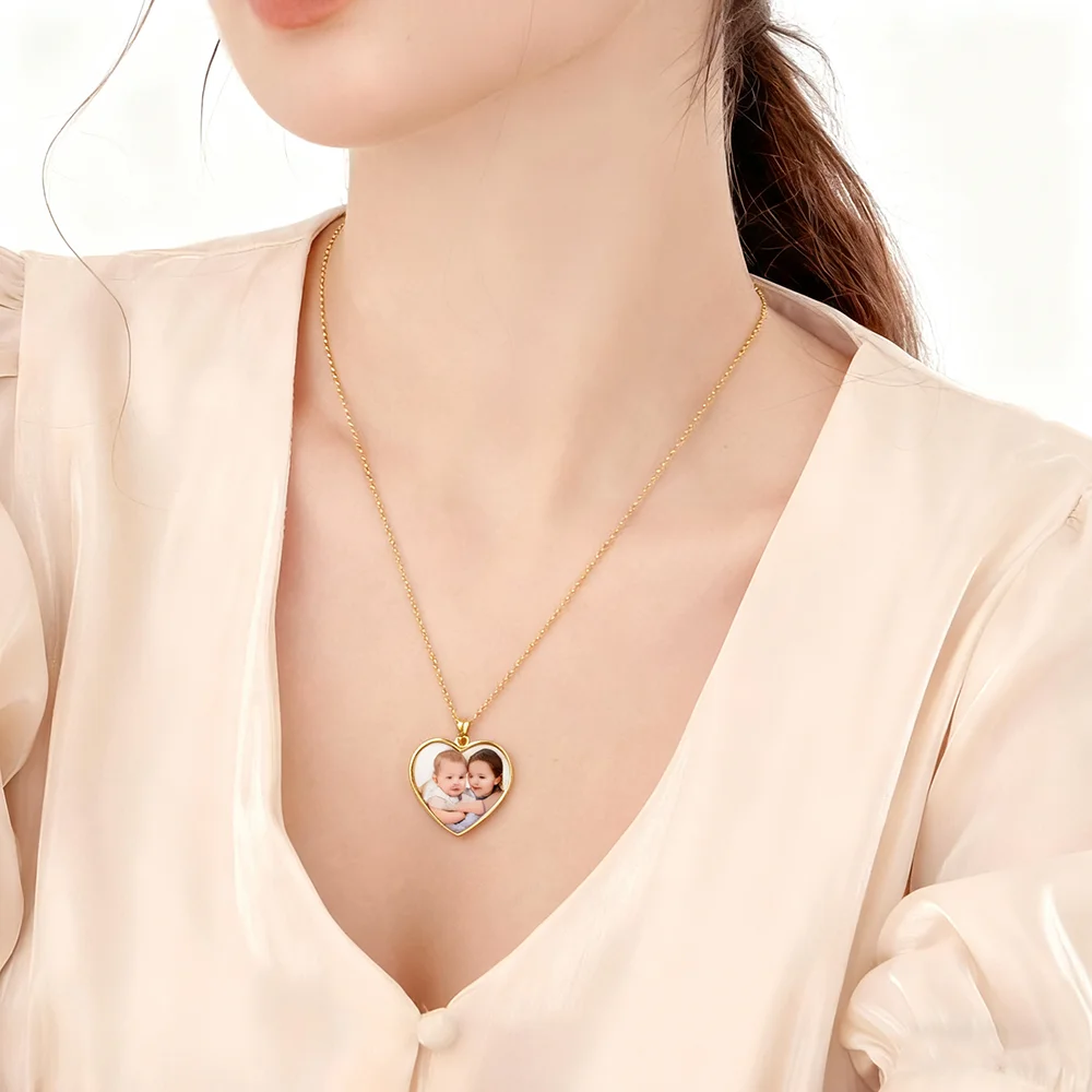 شخصية الوليد صور الخوخ القلب قلادة قلادة مخصص الطفل التبعي الولادة العاطفية تذكار للطفل دش الرضع #3