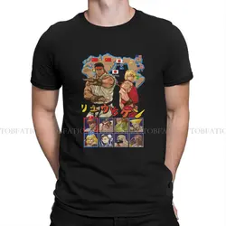 Street Fighters Gamer 100% Cotton T Shirt Vintage Homme Men's Tee Shirt O-Neck Men Tops