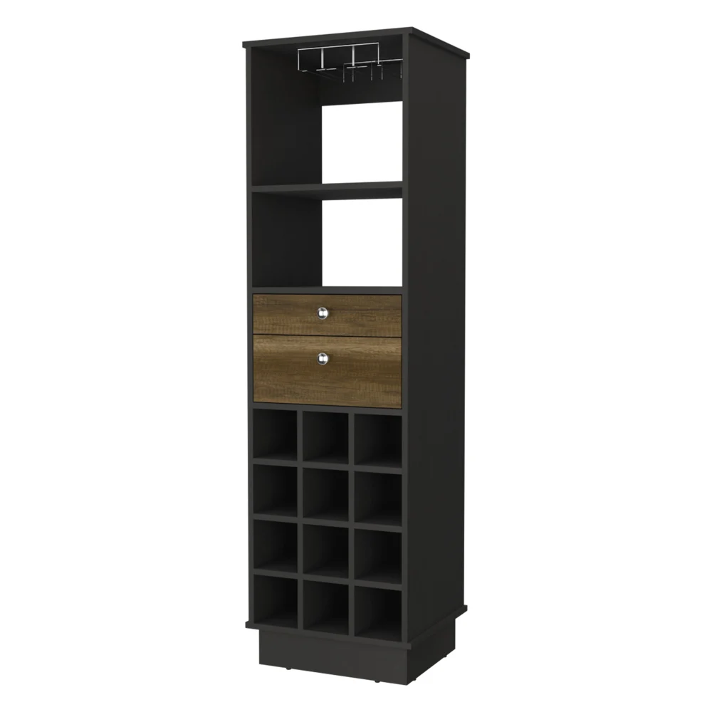 

12 bottles double drawer single rack bar counter cabinet