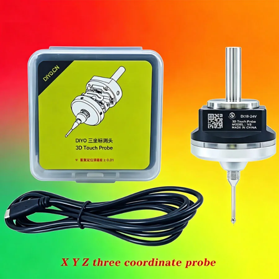 New V6 Anti-roll 3D Touch Probe, Precision CNC Edge Finder Centering Probe, Compatible with Mach3 & GRBL Systems