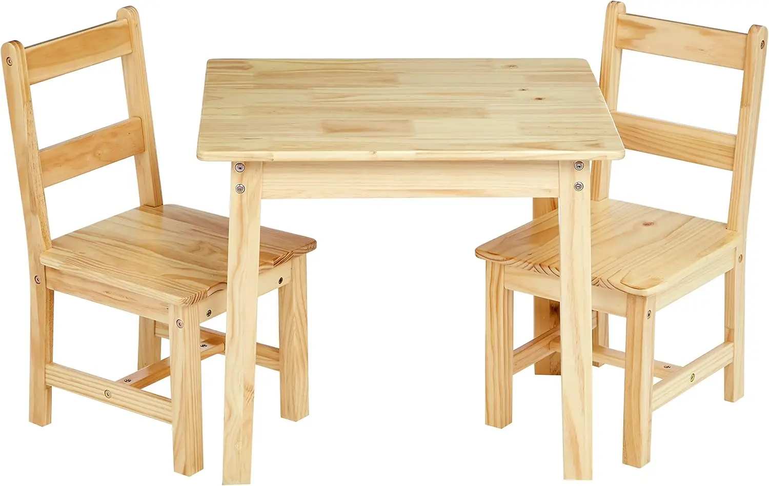 

Kids Solid Wood Table and 2 Chairs ,3 Piece Set, 20 x 24 x 21 inches