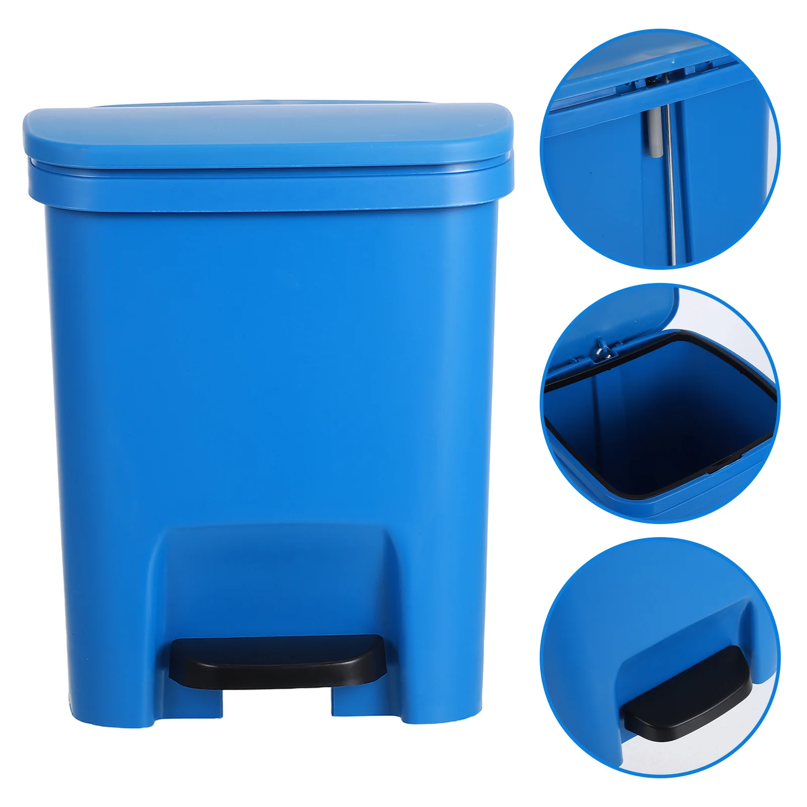 

Foot Pedal Trash Can Lid Plastic Charcoal 10L Kitchen Bedroom Office Small Wastebin Recycling Bin Trash Can with Lid
