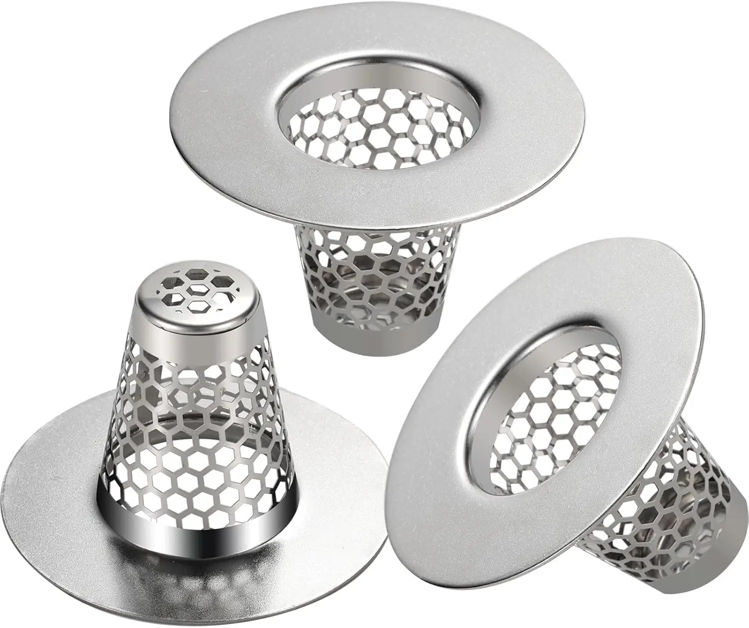 

Bathroom Sink Drain Strainer, Fits 1.1"-1.25" Drain Hole, Small Conical Basket for RV, Laundry, Utility Sink