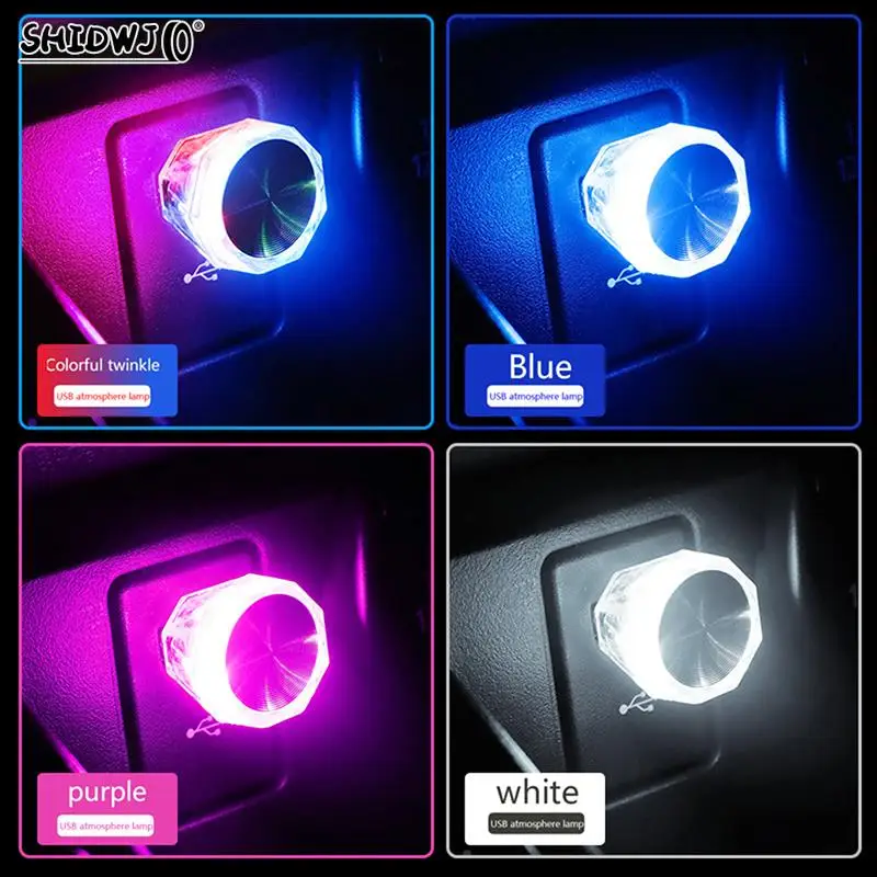 Accendisigari per auto USB Atmosphere Light LED Mini luce notturna colorata senza cablaggio accessori per l'illuminazione interna dell'auto forniture