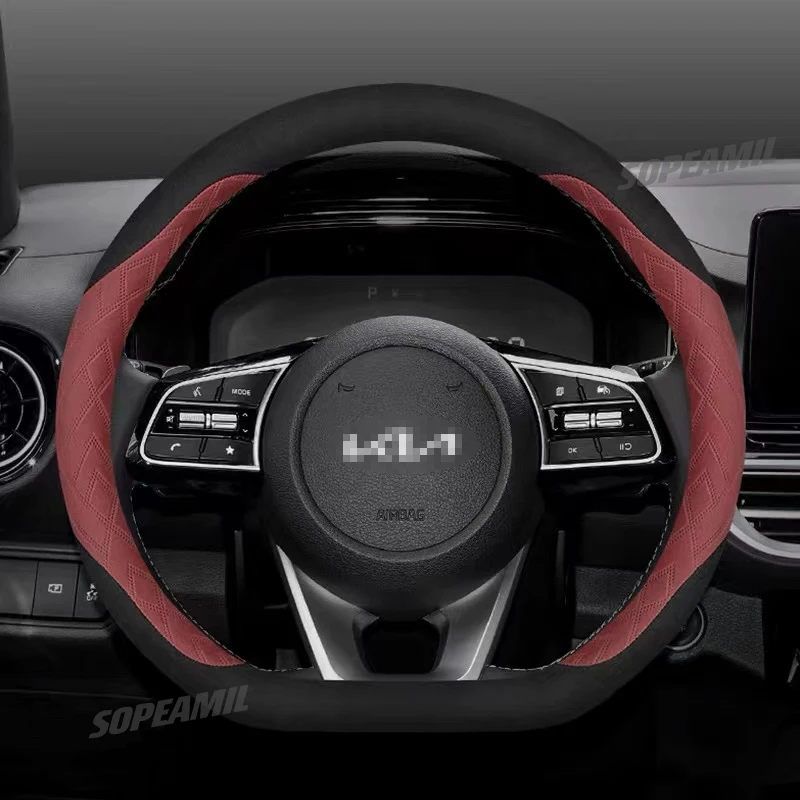 

Car Steering Wheel Cover For Kia KN K2 K3 K4 K5 EV6 GT Rio Sportage Stinger Niro Picanto Cerato Xceed Ceed Proceed Cerato Seltos