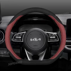 Car Steering Wheel Cover For Kia KN K2 K3 K4 K5 EV6 GT Rio Sportage Stinger Niro Picanto Cerato Xceed Ceed Proceed Cerato Seltos
