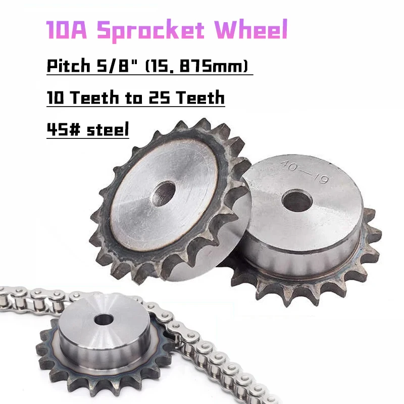 1pcs/lot #50 Chain Drive Sprocket Wheel 10/11/12/13/14/15/16T to 25 Tooth Pitch 5/8