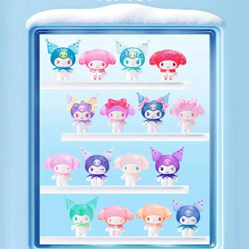 Toptoy Sanrio My Melody และ Kuromi Mini Figures Surprise กระเป๋า Ramune สไตล์กล่องตาบอด Kawaii Desk Decor ของเล่นสะสมสําหรับหญิง