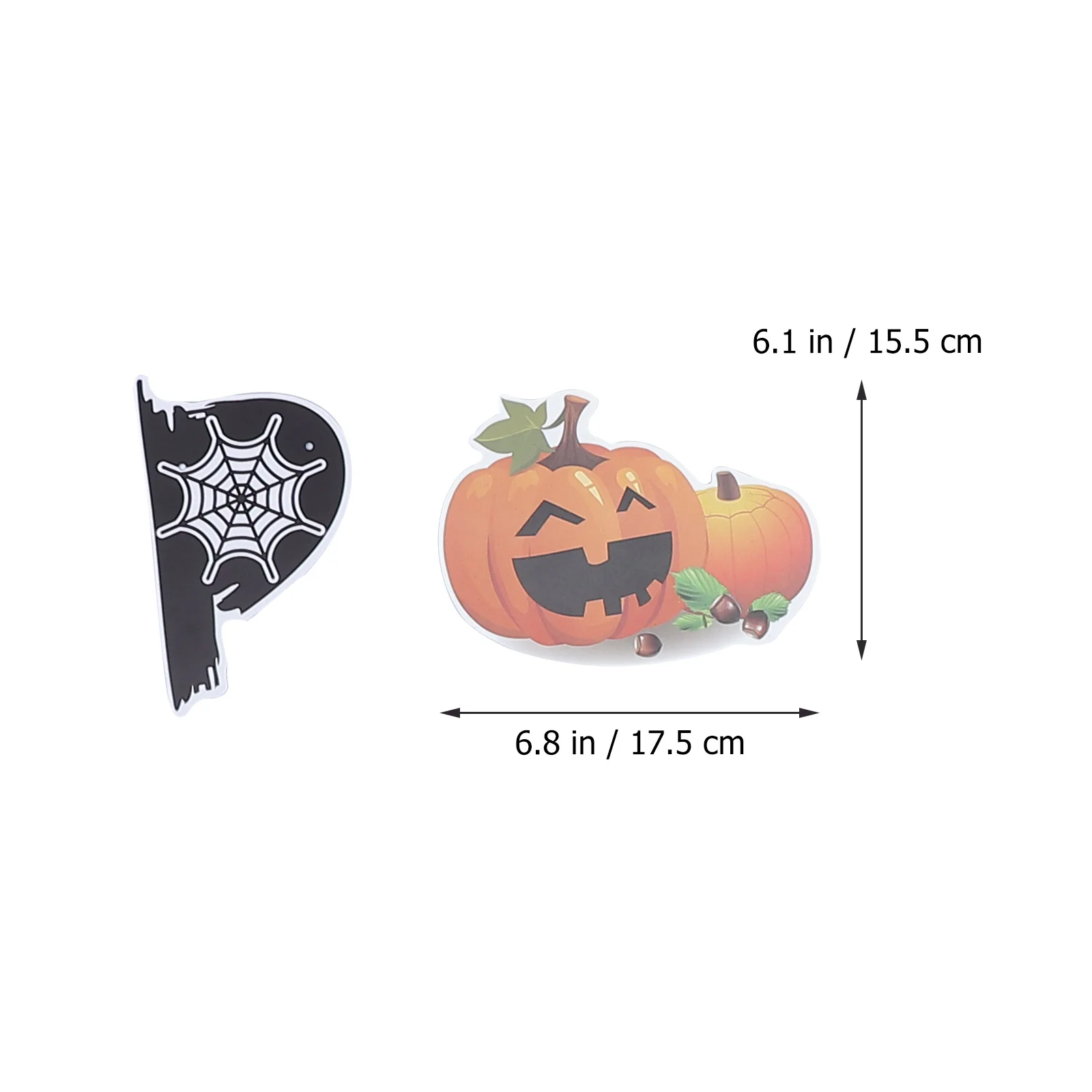 

2 Pcs Pumpkin Banner Halloween Bunting Streamer Mini Pumpkins Household Decor Garlands Party Flag Ribbon