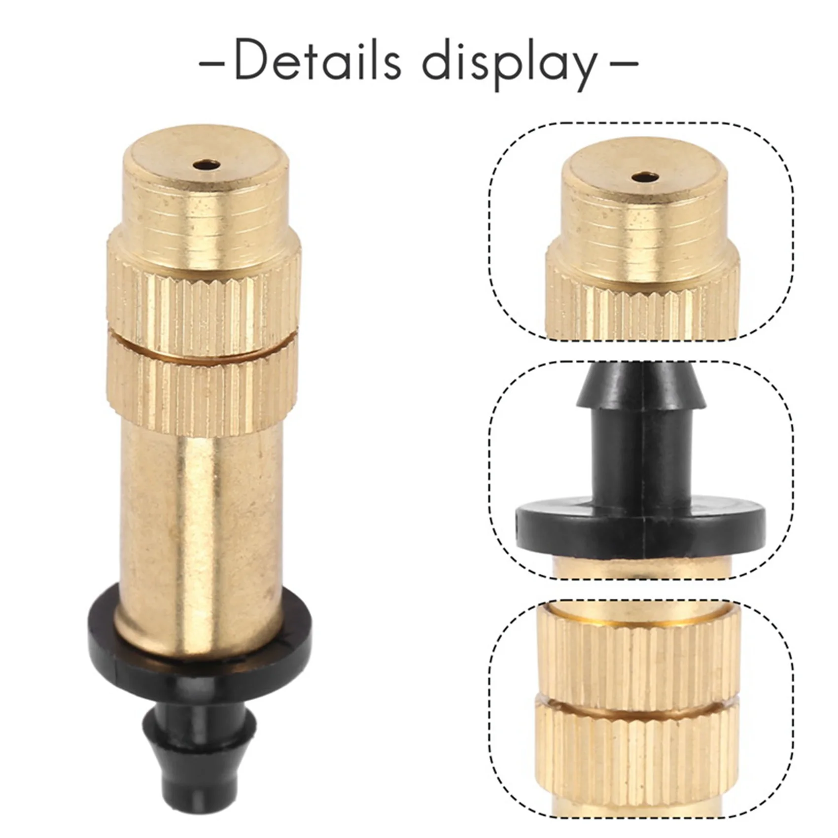 

A44Z-30Pcs Watering Nozzle Adjustable Copper Irrigation Water Fog Sprinkler Head Mini Misting Greenhouse Accessories