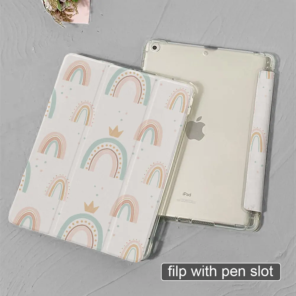 Simple pattern iPad case Air 3rd Generation 10.5in Pen slot 2021 2022 Pro11 Sleep Wake mini 2nd generation silicone soft case