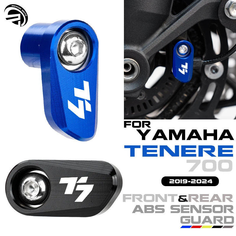 For Yamaha Tenere 700 Tenere700 T7 World Raid 2019-2024 2023 Motorcycle Aluminum Front Rear Wheel ABS Sensor Protection Guard