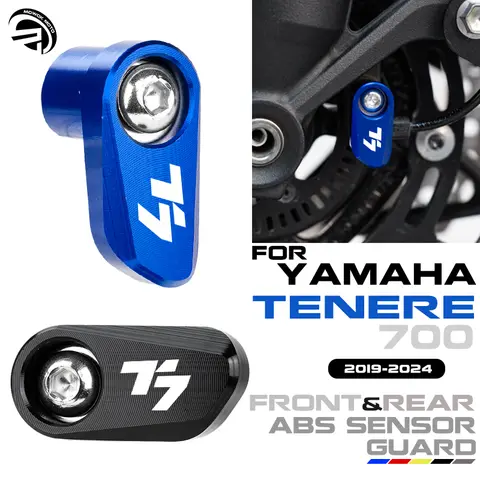Yamaha Tenere 700 Tenere700 T7 World Raid 2019-2024 2023 오토바이 알루미늄 전방 후방 휠 ABS 센서 보호 가드