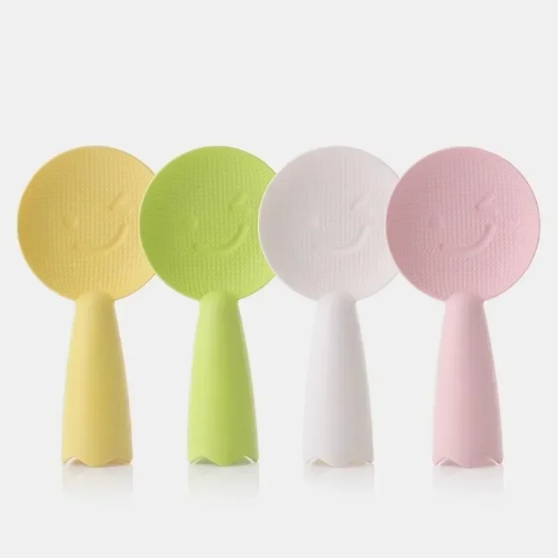 Non-Stick Plastic Rice Spoon Face Rice Spatula Scoop Cooker Standing Design Rice Scoop Kitchen Utensil Tableware Tools