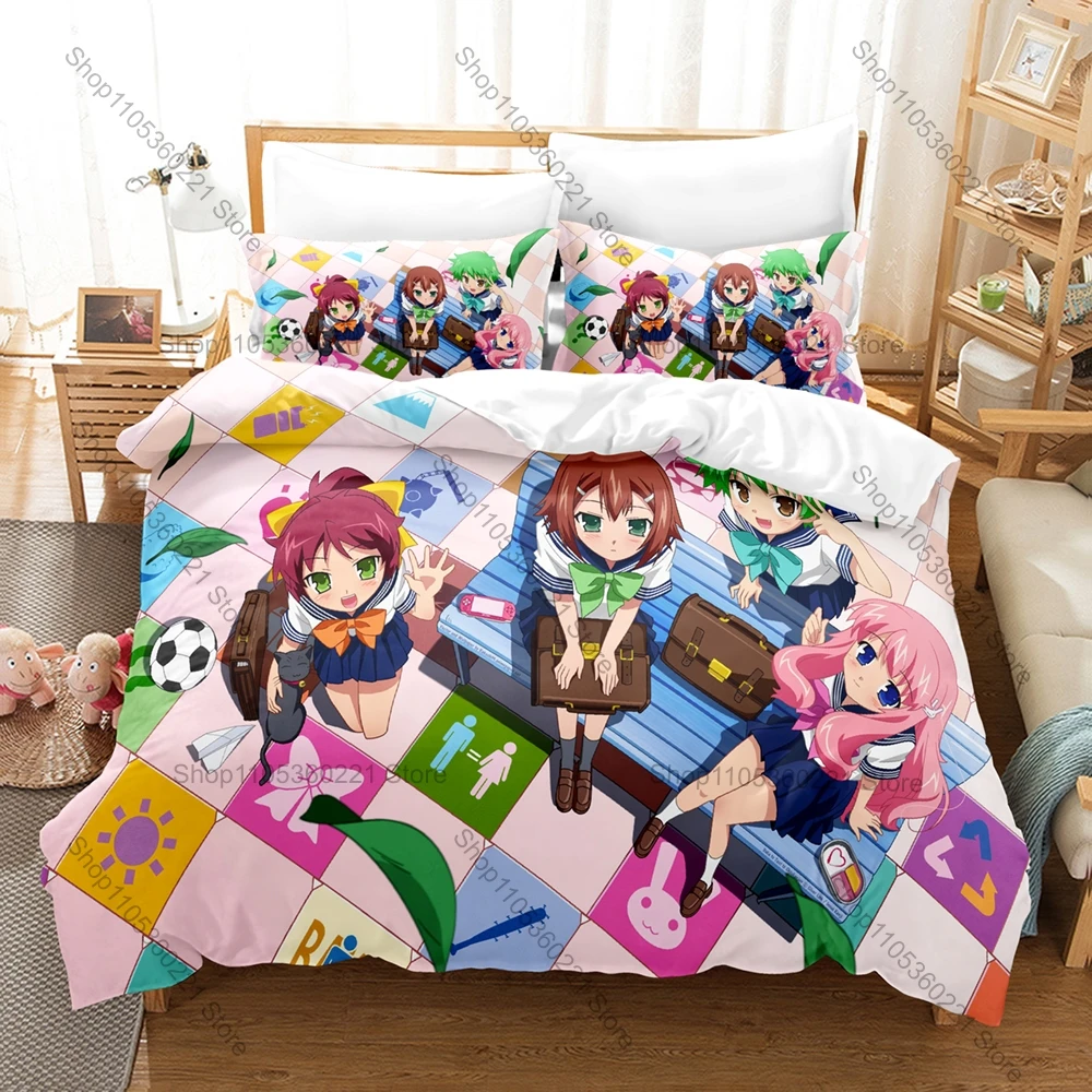 Baka and Test Hideyoshi Kinoshita Akihisa Yoshii Hilarious School Comedy Japanese Anime Bedding Set Duvet Cover + 2 Pillowcases