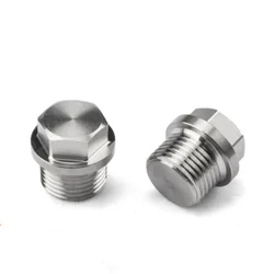 BSP Metric Male Thread 304 Stainless Steel Hex End Cap Flange Outer Hexagon Solid Plug Oil Water Pipe Fitting