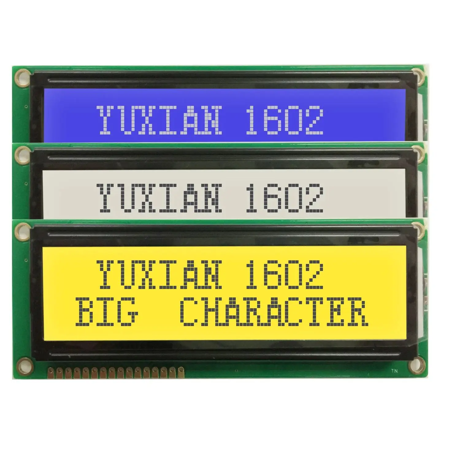 Wyświetlacz modułu Lcd 1602 16X2 Duży duży znak LCM1602B LC1622 Niebieski biały zielony ekran zamiast WH1602L — zdjęcie 2