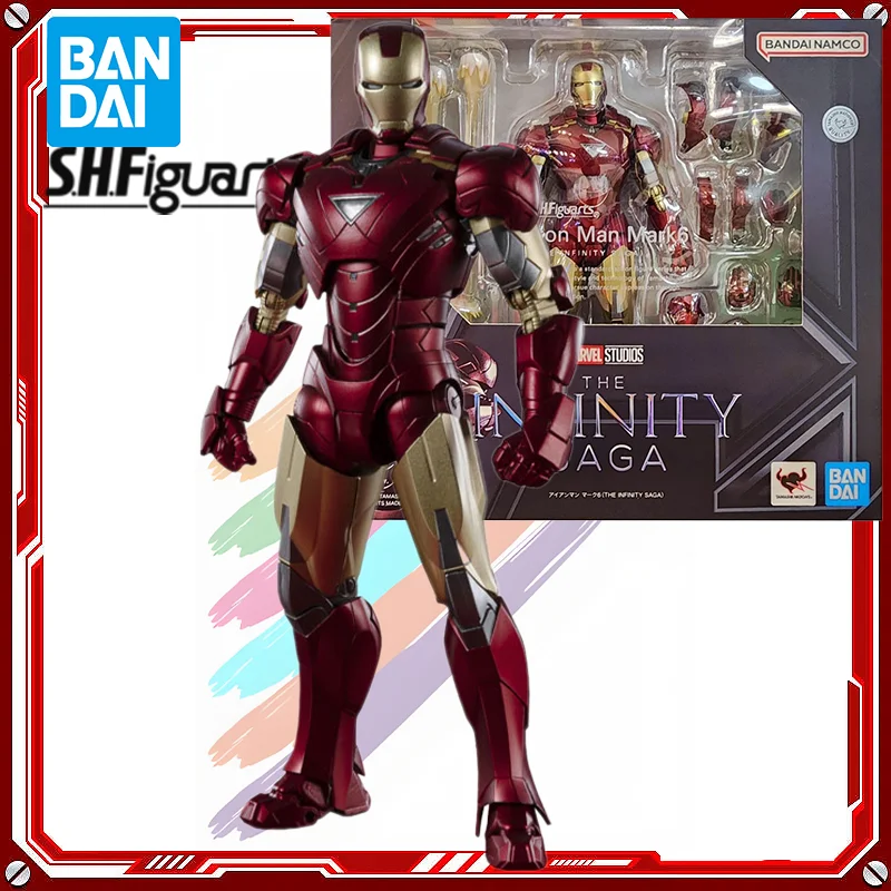 

In Stock Bandai S.H.Figuarts Iron Man Mark 6 THE INFINITY SAGA Action Figure Anime Model Collectible Toys Gift