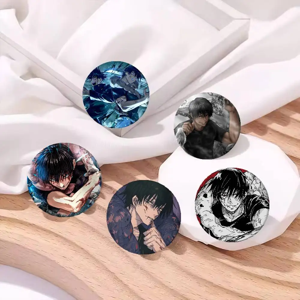 Jujutsu Kaisen Fushiguro Toji broches fotográficos insignia redonda creativa regalos Pins 32/44/58mm
