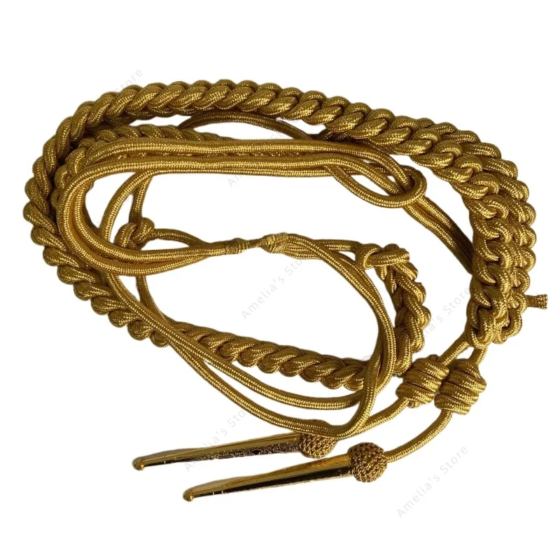 ضابط الجيش البريطاني الكتف Aiguillette سلك ذهبي/الجيش Aguillette سلك ذهبي الحبل الفضة Aiglet Aglet العسكرية