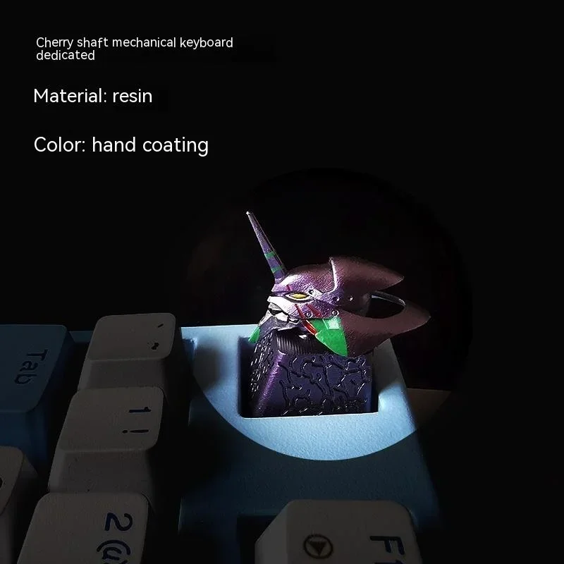 Imagem -05 - Anime Eva Resina Keycap Teclado Mecânico Mão-em Relevo Acessórios do Jogo mx Kaihua Gateron Interruptor Presente