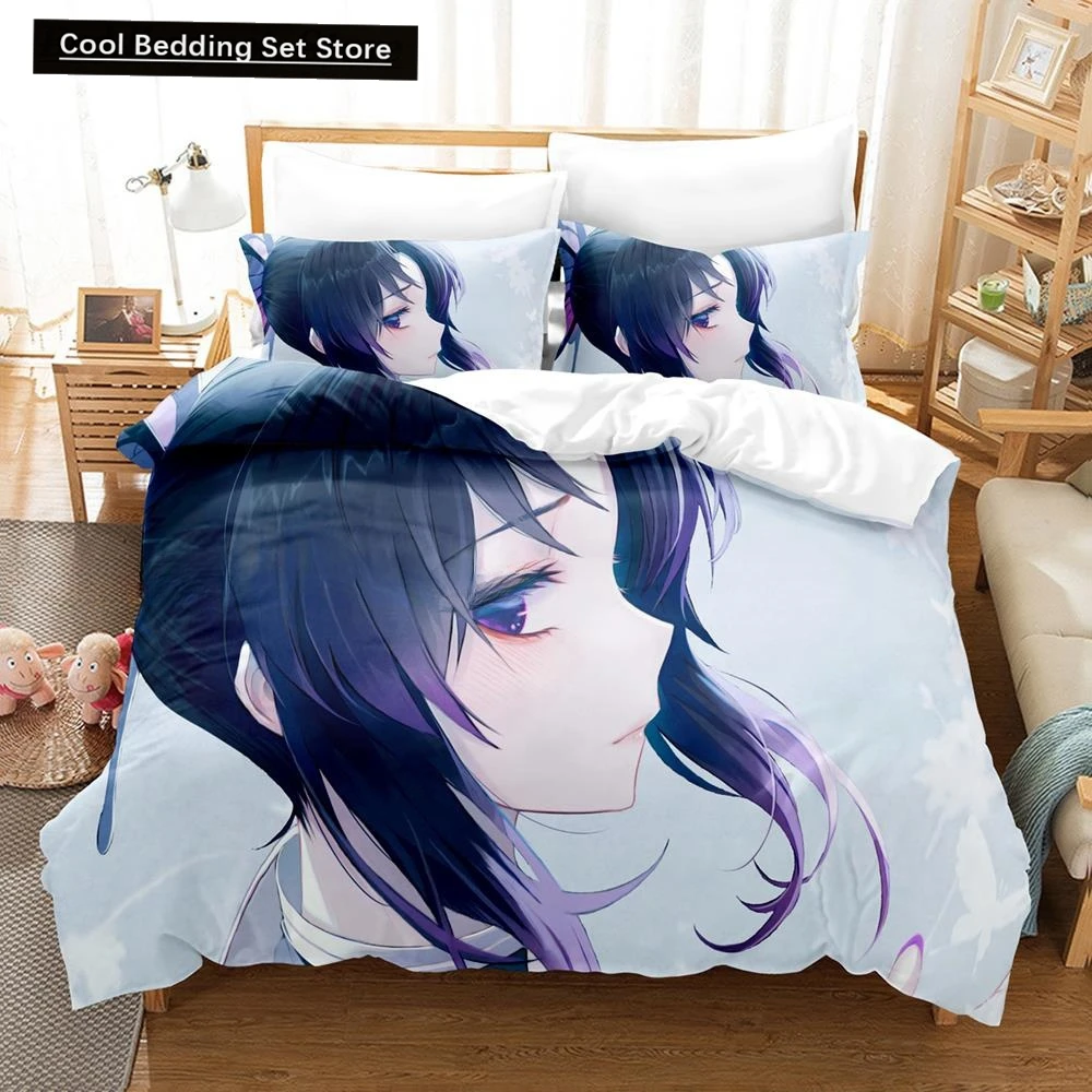 3D Printed Anime Bed Sheet Demon Slayer Bedding Set Single Twin Full Queen King Size Bed Set Adult Kid Bedroom Duvet cover Sets