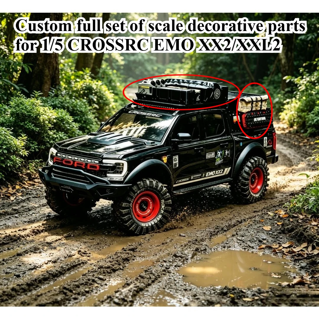 RC Rock Crawler Realistic Custom Full Scale Appearance Kit For CROSSRC EMO XX2 XXL2 Decorative Exterior Upgrade Accessories
