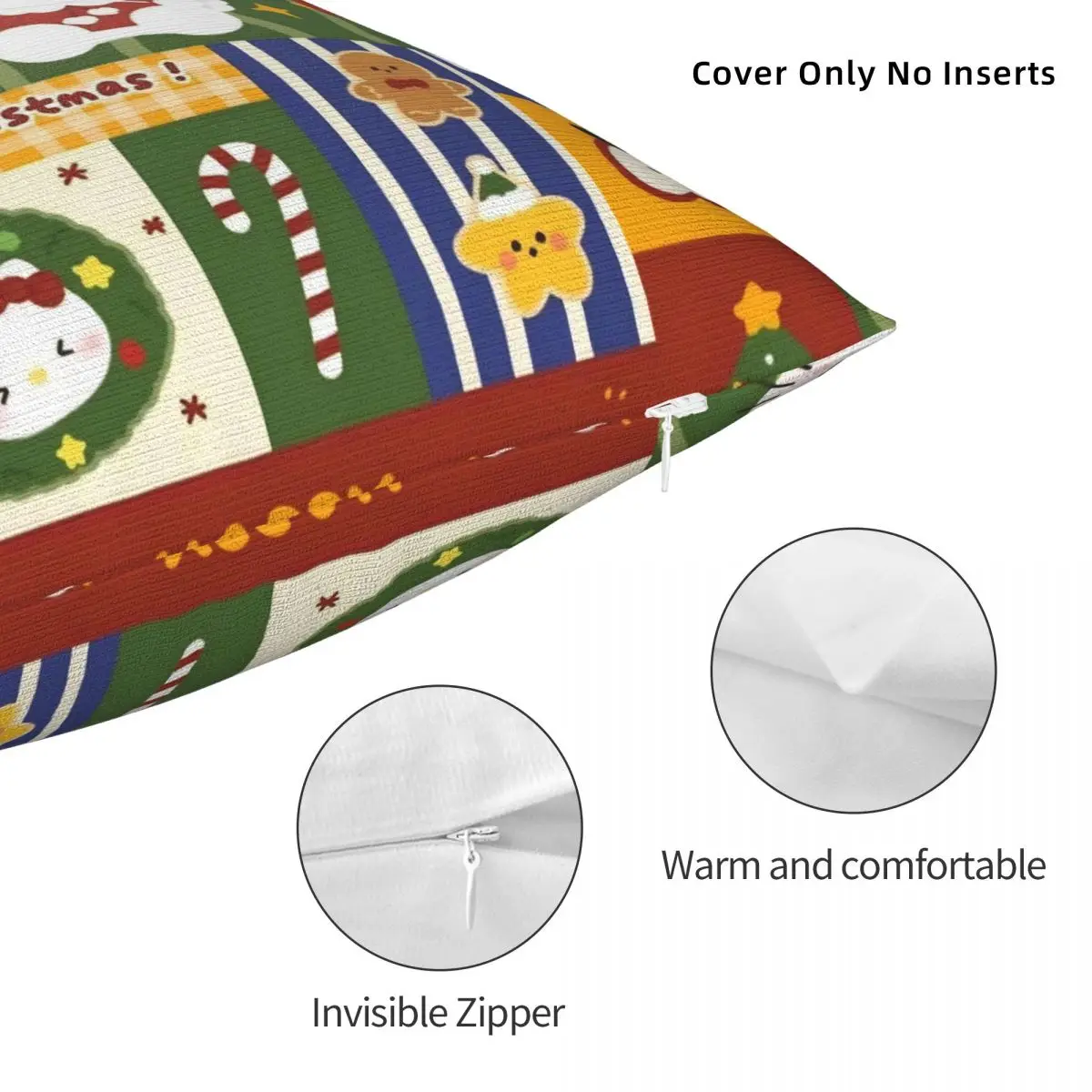 مرحبا كيتي عيد الميلاد رمي غطاء وسادة وسادة الزخرفية الجدة وسادة يغطي