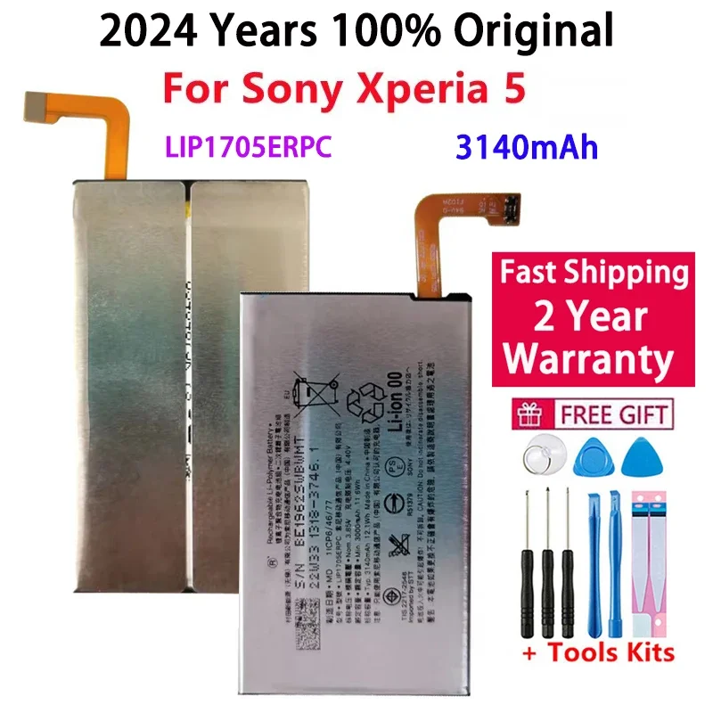 100% Original High Quality 3140mAh Replacement battery For SONY Xperia 5 LIP1705ERPC Phone batteries Bateria Fast Shipping