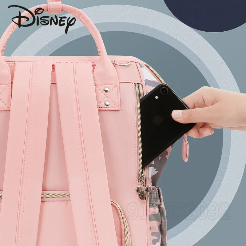 Disney Mickey Multifuncional Saco De Fraldas Saco De Urina De Bebê Mochila De Moda Dos Desenhos Animados, Marca De Luxo, Original, Novo