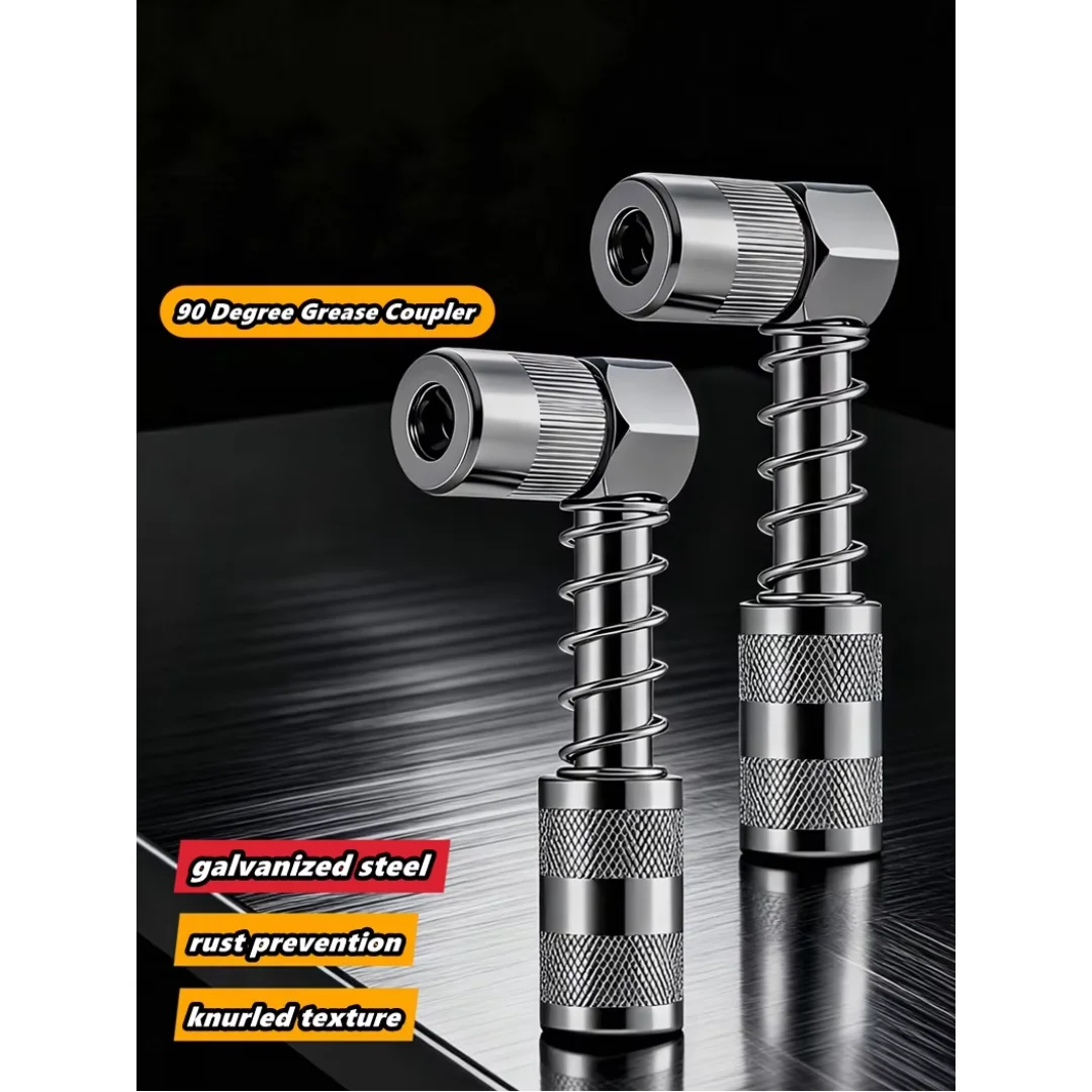 New Professional Grease Coupler Fitting Tool 90 Degree Coupler Grease Fitting Tool Quick Connect for Car Truck Spare Parts