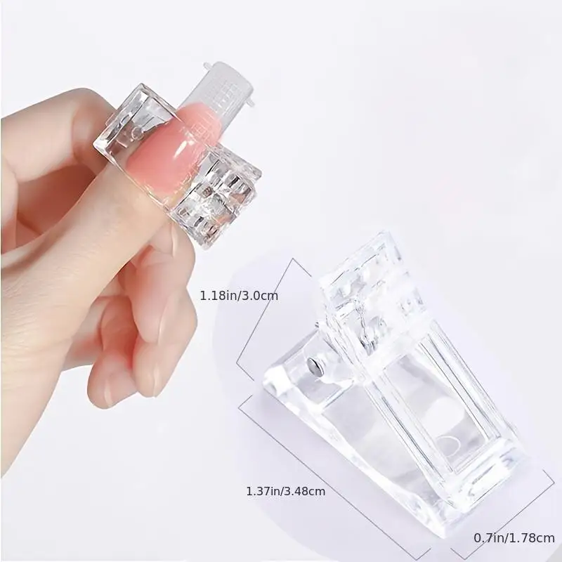 Acrylic Nail Clip Transparent Gel Quick Building Nail Tips Clips Fingernail Extension Uv Clamps Manicuring Art Builder Tools Set