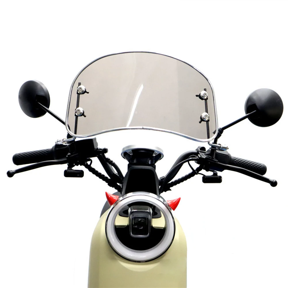 Motorfiets Windscherm Retro Front Wind Deflector Voorruit Gemodificeerde Accessoires Voor Scooter E-Bike Motorfiets 54X24X1Cm