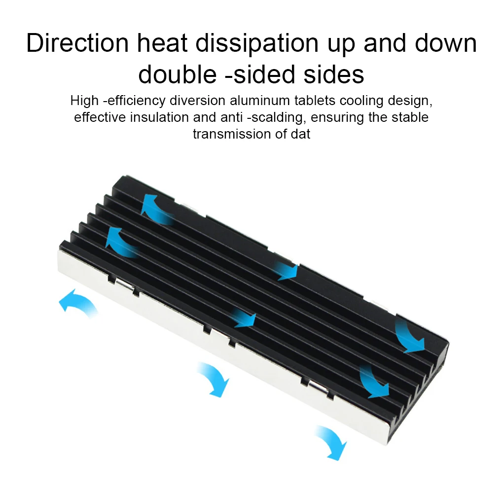 Efficient Heatsink For M2 SSD Corrosion Rust Prevention Resistant To Dirt Solid-state Drive Heatsink Black single layer