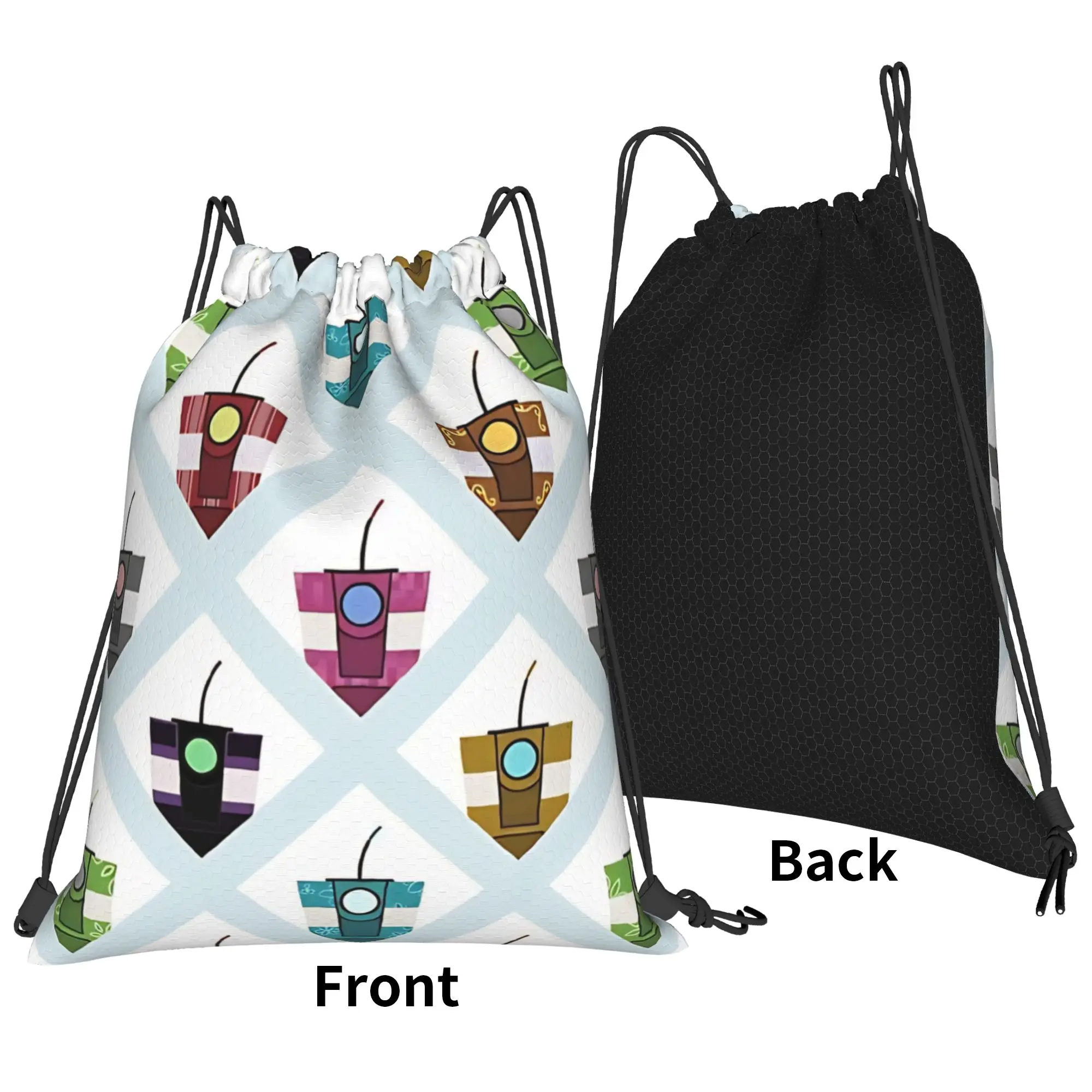 B-Borderlands old sketch warrior team  Portable Hiking Riding Gym Drawstring Storage Sporty Backpacks