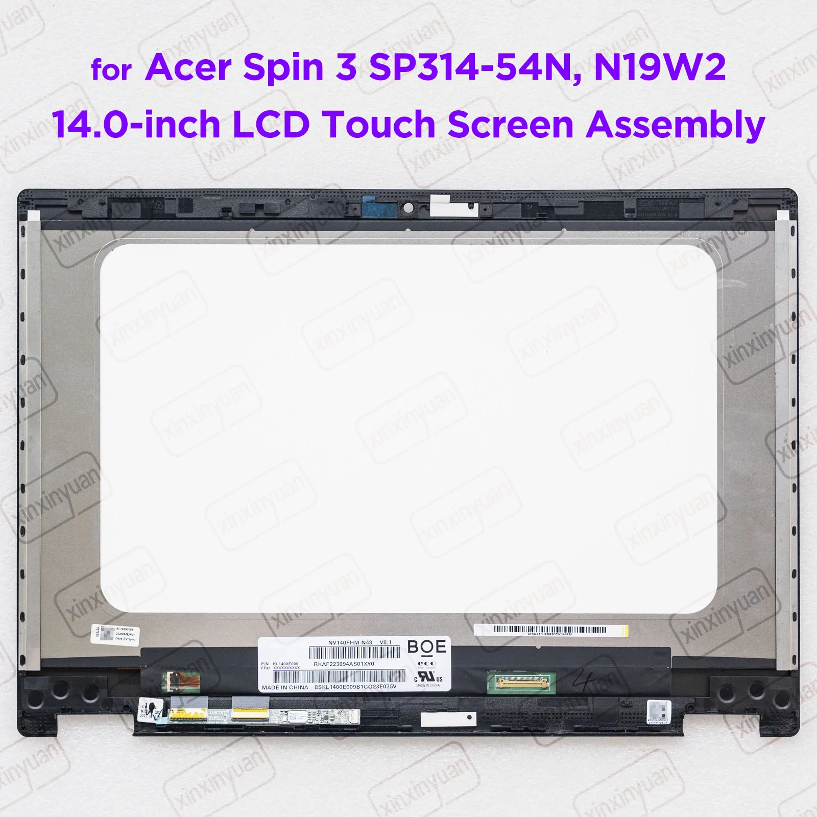 14.0-inch LCD Screen Touch Digitizer Assembly for Acer Spin 3 SP314-54N N19W2 Display Panel Replacement FHD 1920x1080 30pins