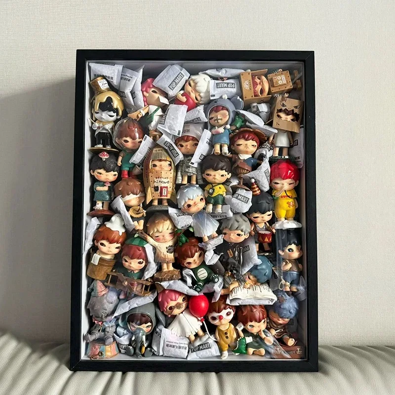 

Storage box photo frame DIY pine can stacking three-dimensional figure storage display frame transparent dustproof doll (the dol