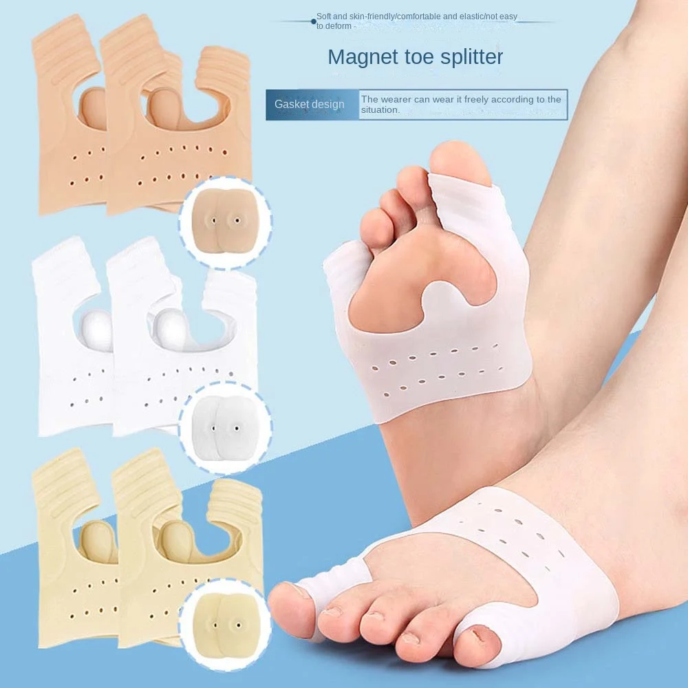 

1 Pair Toe Separator Orthopedic Bunion Corrector Magnetic Therapy Big Toe Valgus Hammer Toe Straightener for Men Women