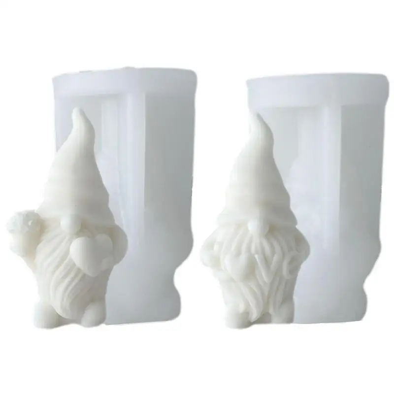 

DIY Candle Silicone Mold 3d Gnome Handmade Plaster Soap Resin Casting Molds Festival Valentines Gift Candle Making Supplies