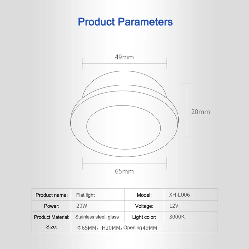 Reemplazo de bombilla de campana extractora, halógena de 65 mm 20 W, 12 V CA, vidrio transparente, fácil instalación para la mayoría de campanas de ventilación de cocina