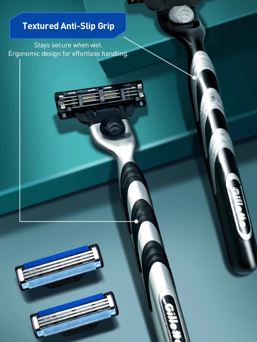 Gillette Mach 3 Classic 3-Klingen-Rasierer für Männer Manueller Rasierer – Detail 6