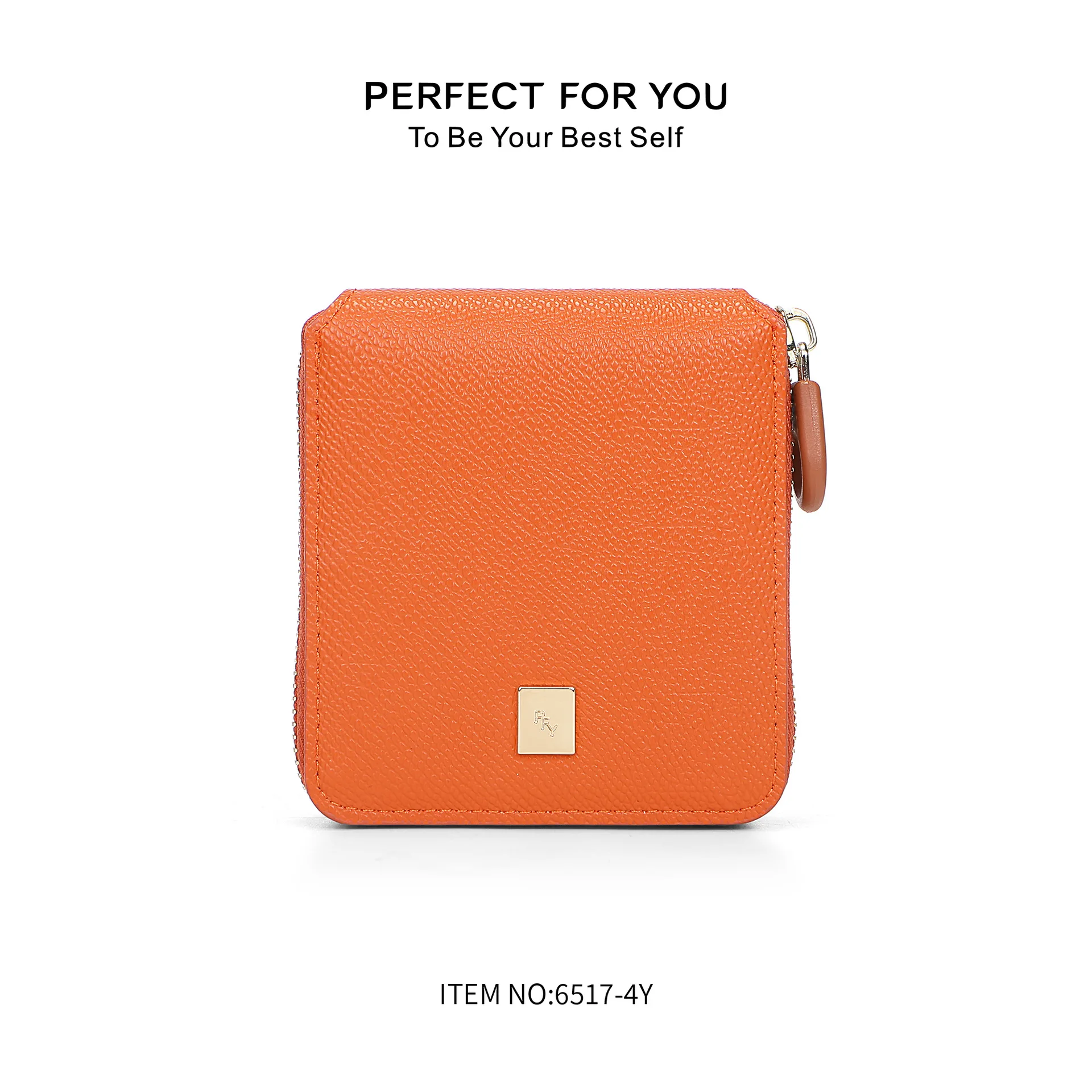 スリムなスクエアウォレットカードバッグ、ショートファッションジッパー付き、大容量多機能コインパース財布