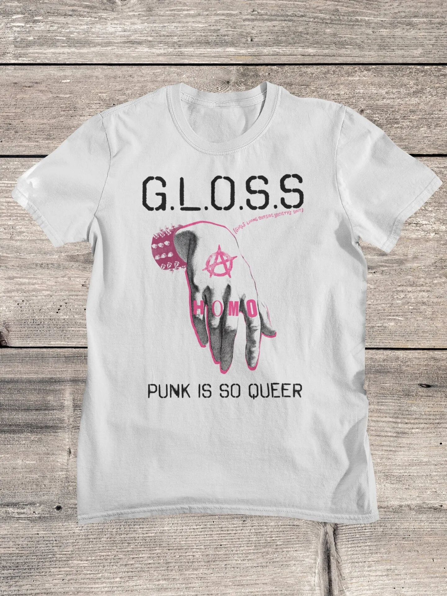 G L O S T Shirt Queercore Band Gloss Hardcore Punk Post Trans Feminist Homocore