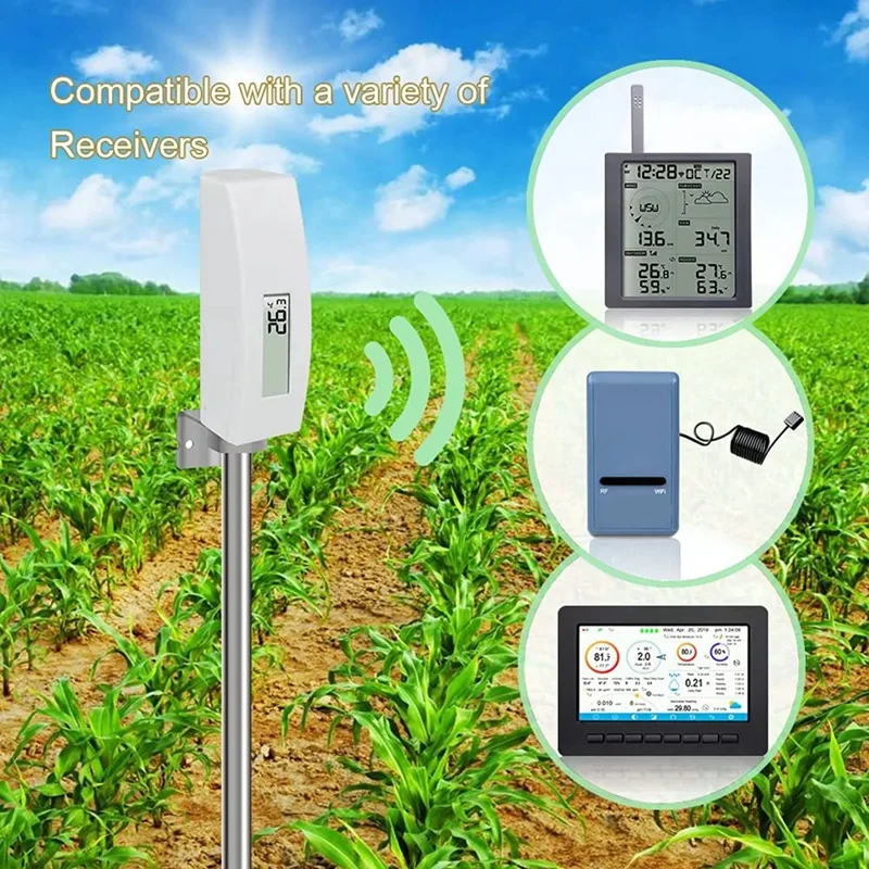 WN34S Soil Temperature Sensor, Waterproof Soil Tester Digital With LCD Display, 11.8 Inch Temperature Probe Sensor(A) Durable